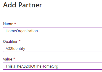 Integration Account Home Org. Partner