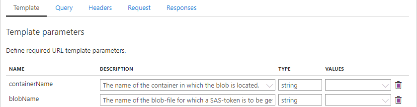 Endpoint query parameters