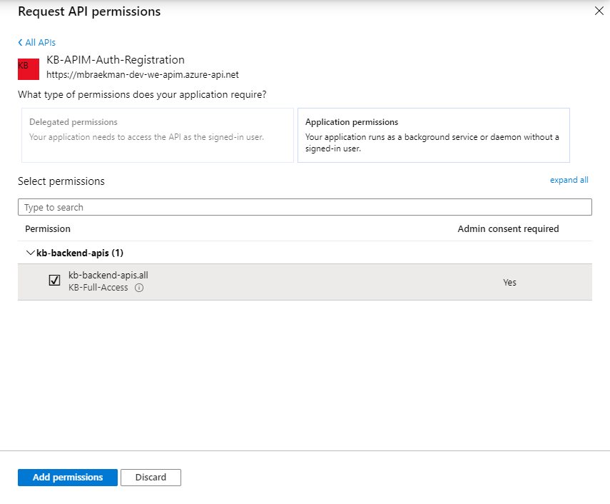 Add an API Permission