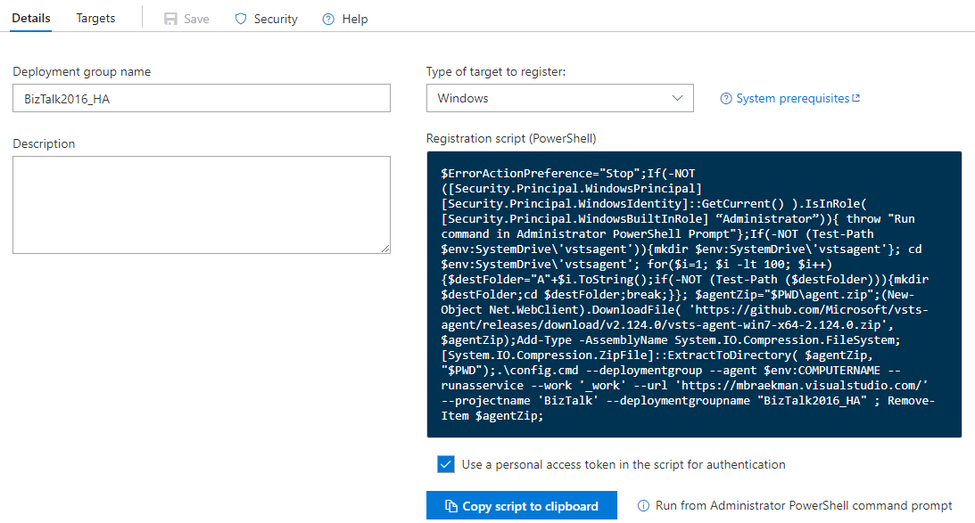 Create Deployment Group